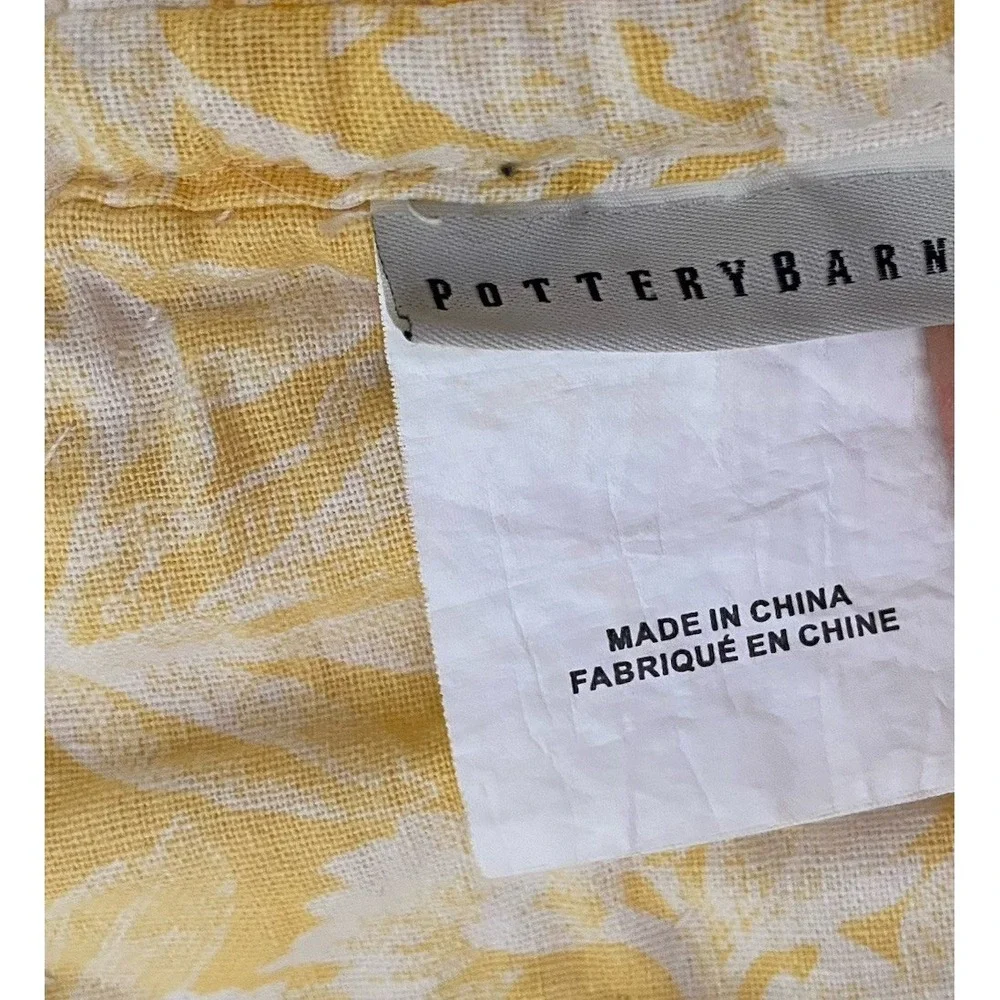 Pottery Barn Linen Quilt Coverlet and 2 Pillow Shams Queen 90x86